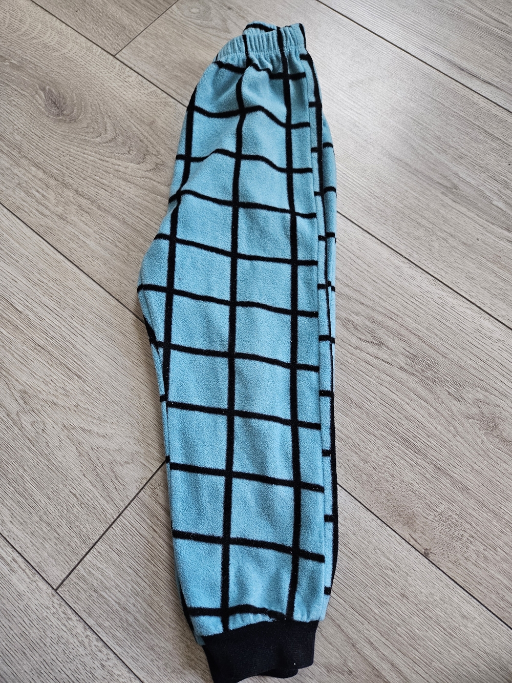 ​Gagou Tagou 2T Blue Grid Fleece Pajama Pants Toddler🩷